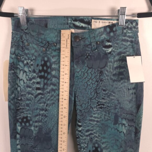 NWT rag & bone/JEAN Peacock‎ Feather Skinny Legging COTTON/ROICA W1503O026 Sz 26 - Picture 10 of 14